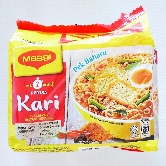 Maggi PERISA Kari Pek Baharu マギー　カレー味インスタント麺　５袋入りの口コミ