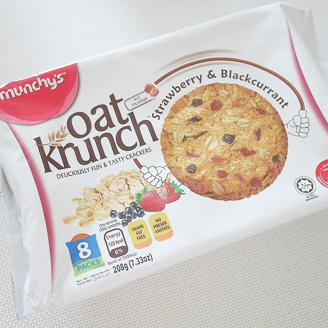 Munchy's オーツクランチクッキー oat krunch ストロベリー＆ブラックカラント ８袋入りの口コミ