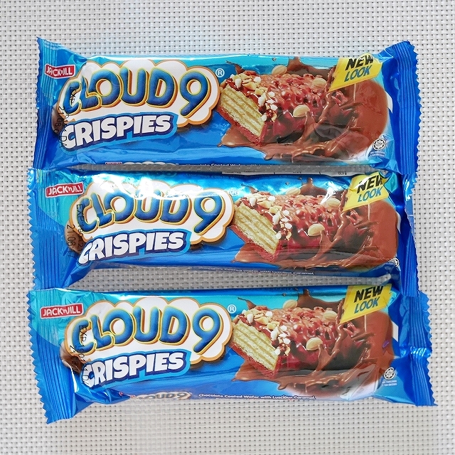 JACK'n JILL CLOUD9 CRISPIES クラウドナイン クリスピーズ チョコレート菓子 ３本入りの口コミ