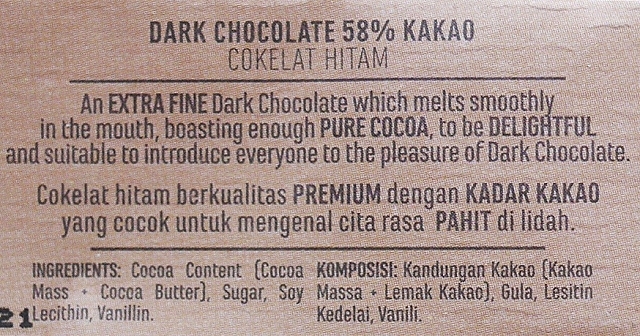 モンゴチョコレート　ダーク　58%カカオ　Monggo DARK 58%KAKAO 40gの口コミ