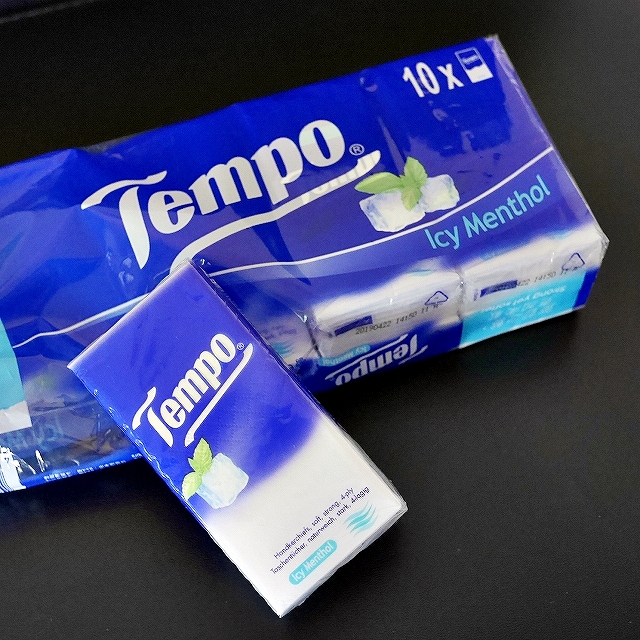 Tempo Regular Icy Menthol　テンポティッシュ　レギュラー　アイシーメンソール　10個入りの口コミ