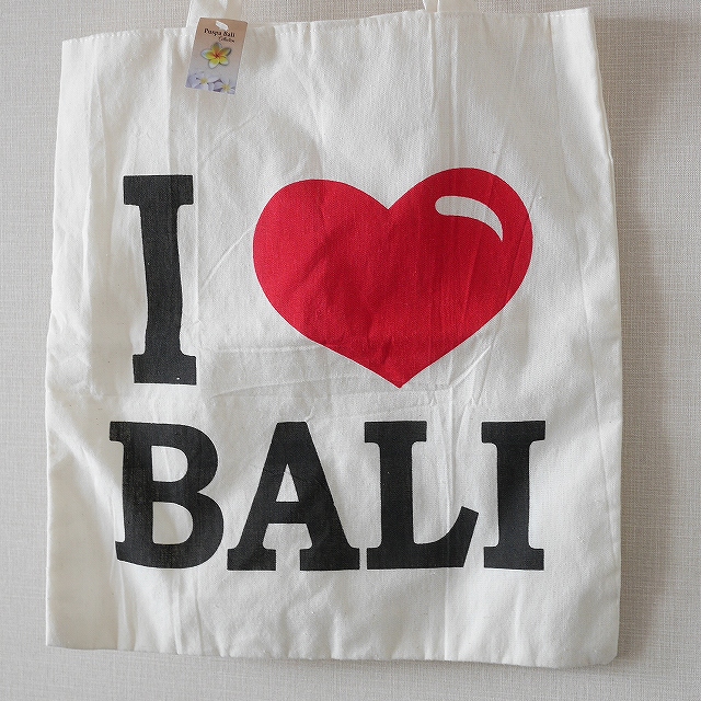 I LOVE BALI　アイラブバリ　トートバッグ　コットンエコバッグ　ハート　I♡ BALIの口コミ