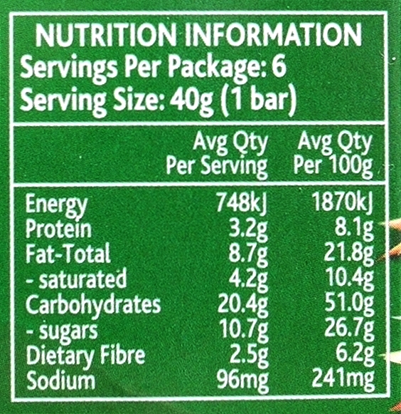 Mother Earth BAKED OATY SLICES AFGHAN マザーアース　ベイクドオーティスライス　6本の口コミ