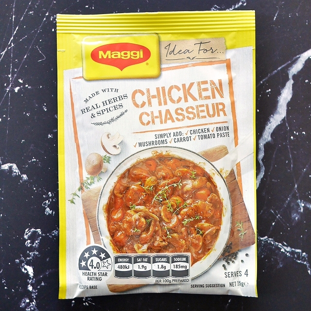 マギー　チキンシャスールの素　チキンの煮込み　Maggi CHICKEN CHASSEURの口コミ