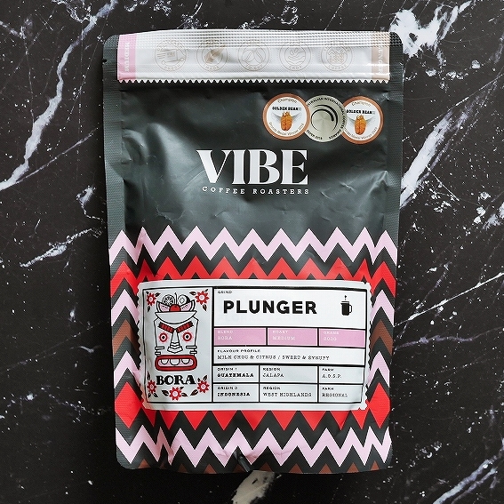 VIBE COFFEE ROASTERS PLUNGER BORA バイブコーヒー　プランジャー　コーヒー豆粉　200gの口コミ