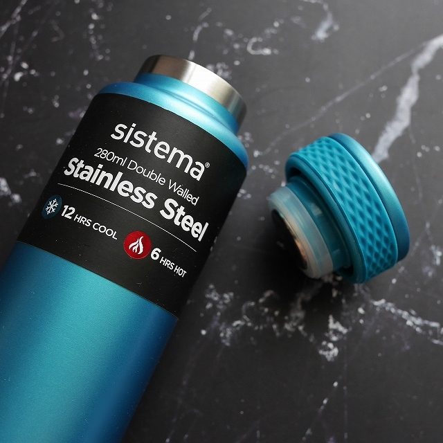 sistema Stainless Steel システマ　ダブルウォールステンレススチール水筒　280ml　ブルーの口コミ