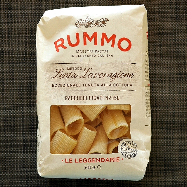 RUMMO PACCHERI RIGATI No.150 500g　ルンモ　パッケリリガーティ　ショートパスタの口コミ