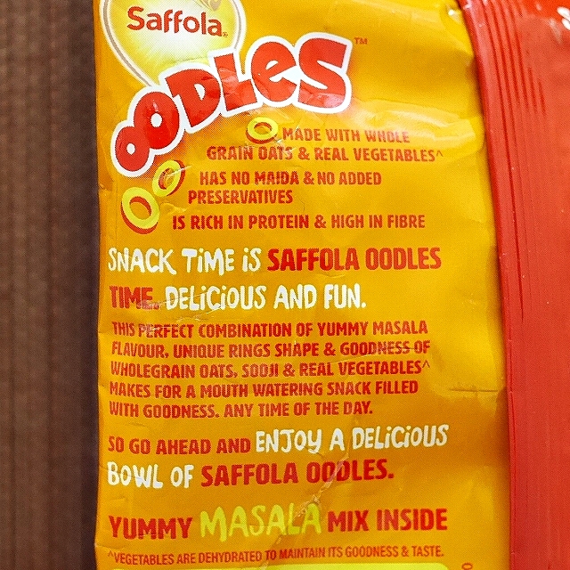 Saffola oodles yummy MASALA　サフォラ　ウードル　ヤミーマサラ　全粒オーツ麦ヌードルの口コミ