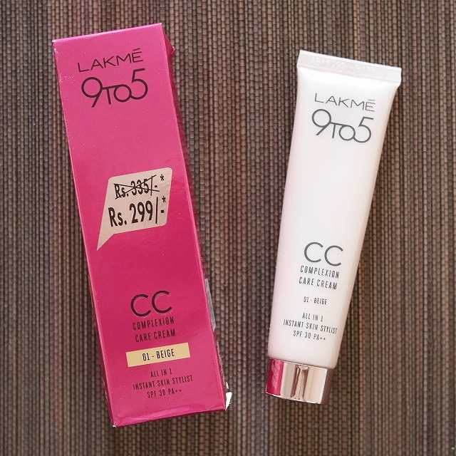 Lakme 9 to 5 CC Complexion Care Cream 01　ラクメ　CCクリーム　ベージュの口コミ