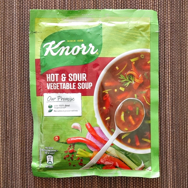 Knorr Hot & Sour Vegetable Soup　クノール　ホット＆サワーベジタブルスープの素の口コミ