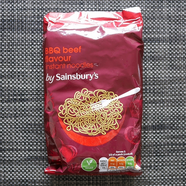 セインズベリーズ　バーベキュービーフフレーバーインスタントヌードル　Sainsbury's BBQ beefの口コミ