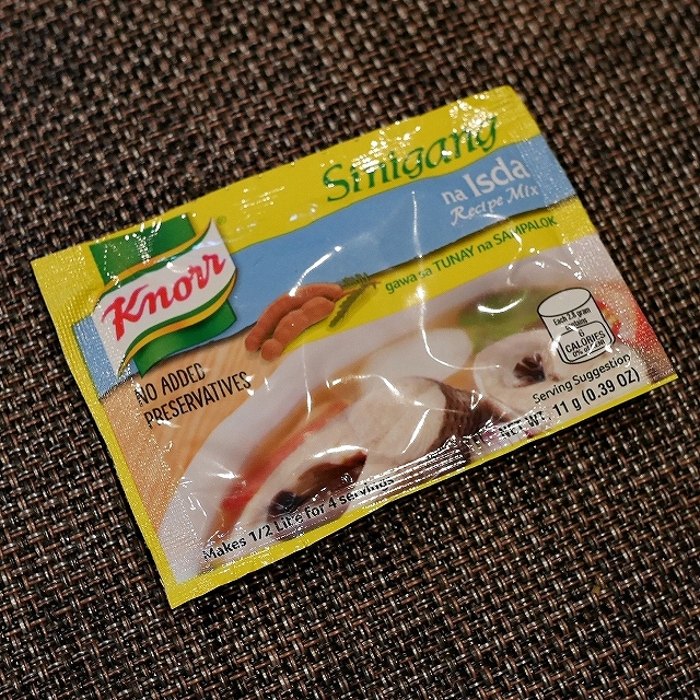 クノール　シニガンイスダレシピミックス　魚のシニガン　Sinigang na Isda Recipe Mix 11gの口コミ
