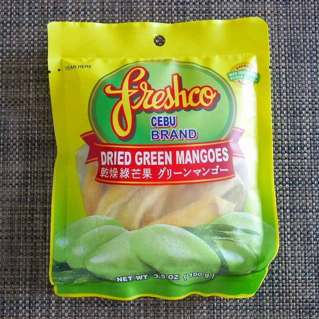 freshco CEBU BRAND DRIED GREEN MANGOES 100g　ドライグリーンマンゴーの口コミ