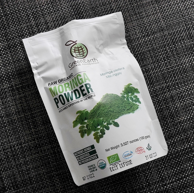 グリーンアース　ローオーガニックモリンガパウダー　Green Earth MORINGA POWDER 100gの口コミ