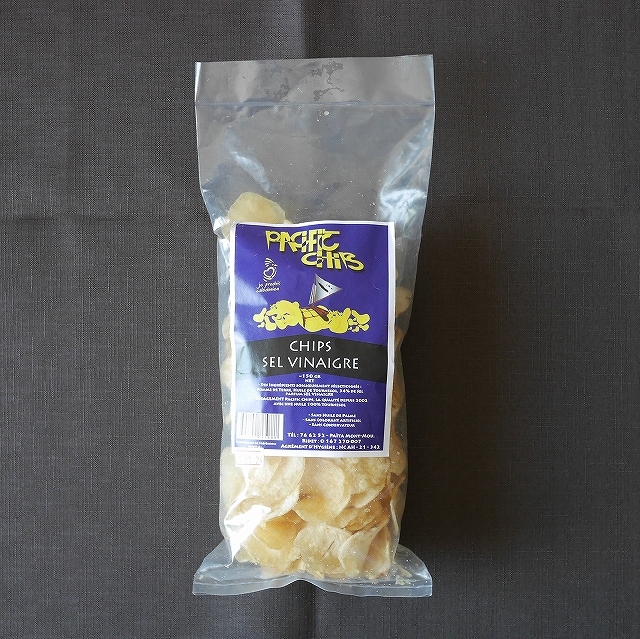 パシフィックチップス　塩ビネガー味　ポテトチップス　PACIFIC CHIPS SEL VINAIGRE 150gの口コミ