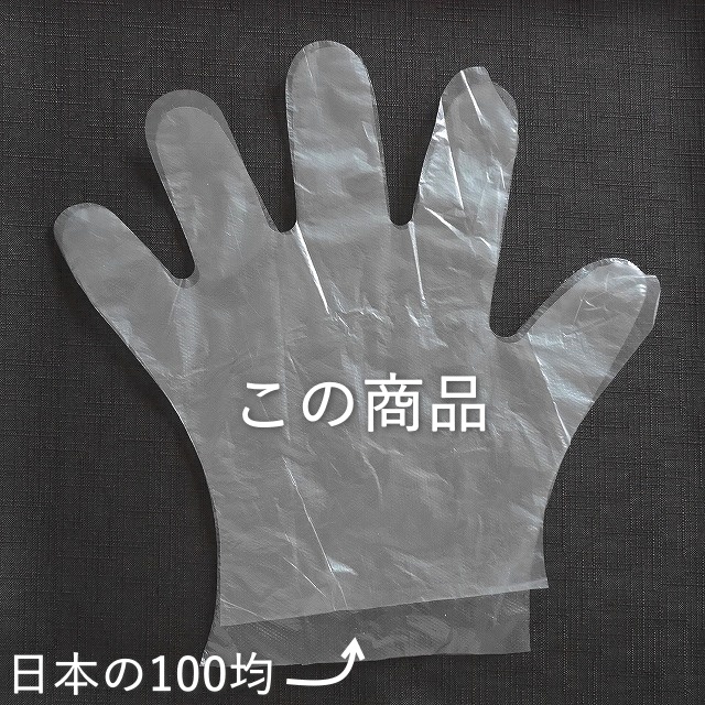 chao xu DISPOSABLE PLASTIC GLOVES　使い捨て手袋　ビニール手袋　ポリエチレン手袋の口コミ