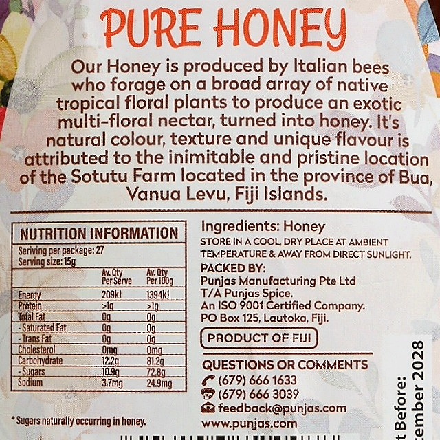 Pacific Taste PURE HONEY 410g　パシフィックテイスト　ピュアハニー　蜂蜜の口コミ