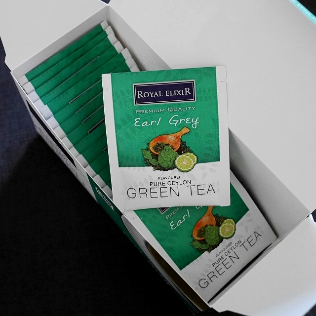 ROYAL ELIXIR GREEN TEA Earl Grey　ピュアセイロングリーンティーアールグレイ　ティーバッグの口コミ