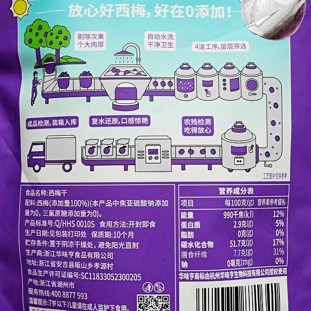 华味亨　0添加　西梅干　ドライプルーン　70gの口コミ