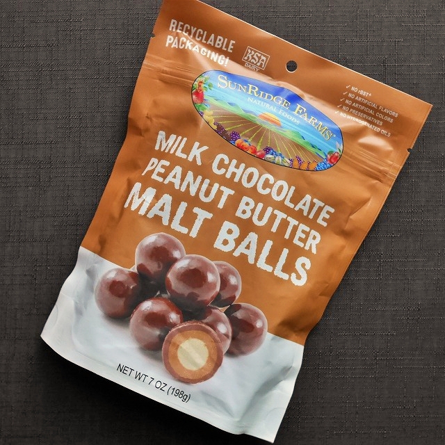 SUNRIDGE FARMS　サンリッジファームズ　ミルクチョコレートピーナッツバターモルトボール　malt ballsの口コミ