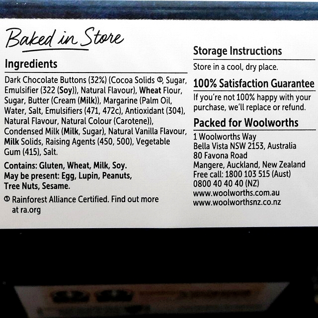 ウールワースベーカリー　チョコレートチャンククッキー　５枚入り　WOOLWORTHS BAKERYの口コミ