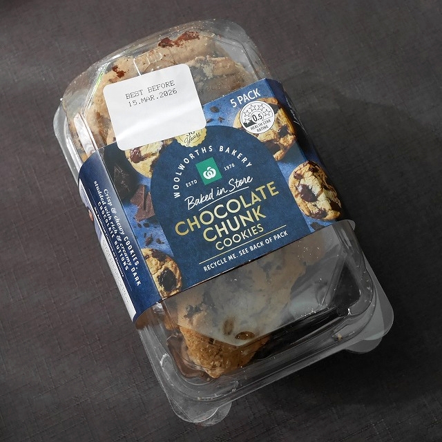 ウールワースベーカリー　チョコレートチャンククッキー　５枚入り　WOOLWORTHS BAKERYの口コミ
