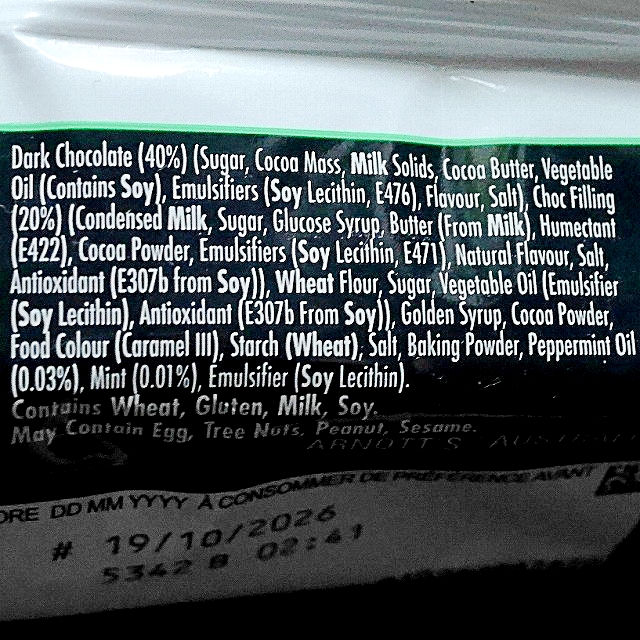 アーノッツ　ティムタム　デラックス　ダークチョコミント　ARNOTT'S Tim Tam DARK CHOC MINTの口コミ