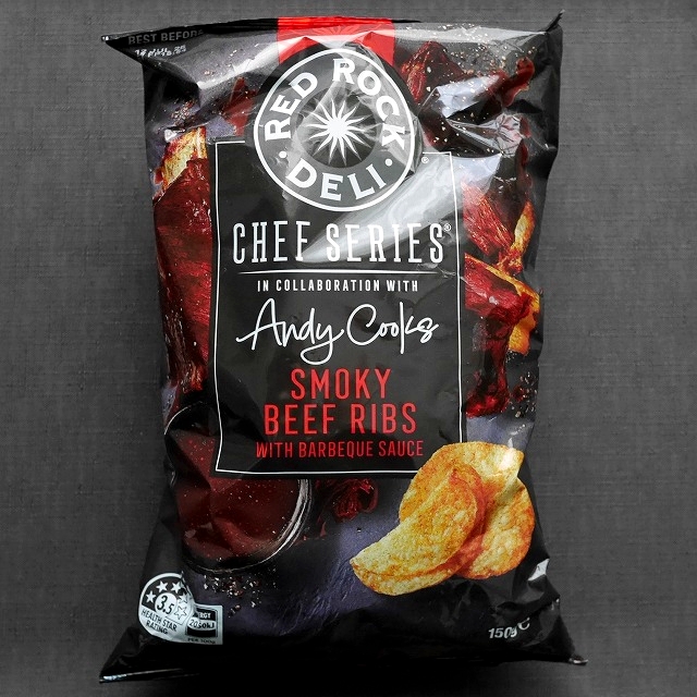 レッドロックデリ　スモーキービーフリブ　ポテトチップス　RED ROCK DELI SMOKY BEEF RIBSの口コミ