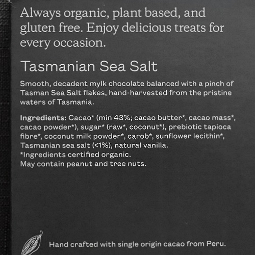 パナオーガニック　タスマニアンシーソルトチョコレート　PANA ORGANIC Tasmanian Sea Saltの口コミ