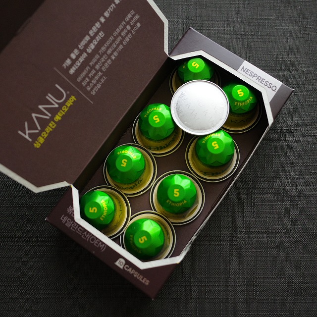 KANU　カヌ　エチオピア　シングルオリジン　ネスプレッソ互換カプセルコーヒー　10個入りの口コミ